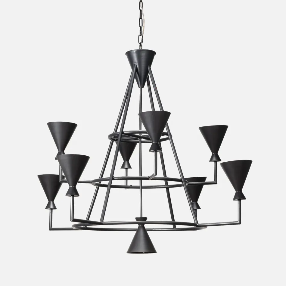 Bristol Black Bronze Smooth Iron Chandelier