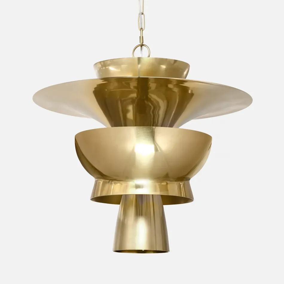 Sherwood Polished Gold Aluminum Pendant Lamp