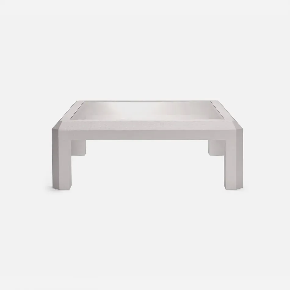 Haru French Gray Textured Resin Coffee Table 48"L x 48"W x 17"H