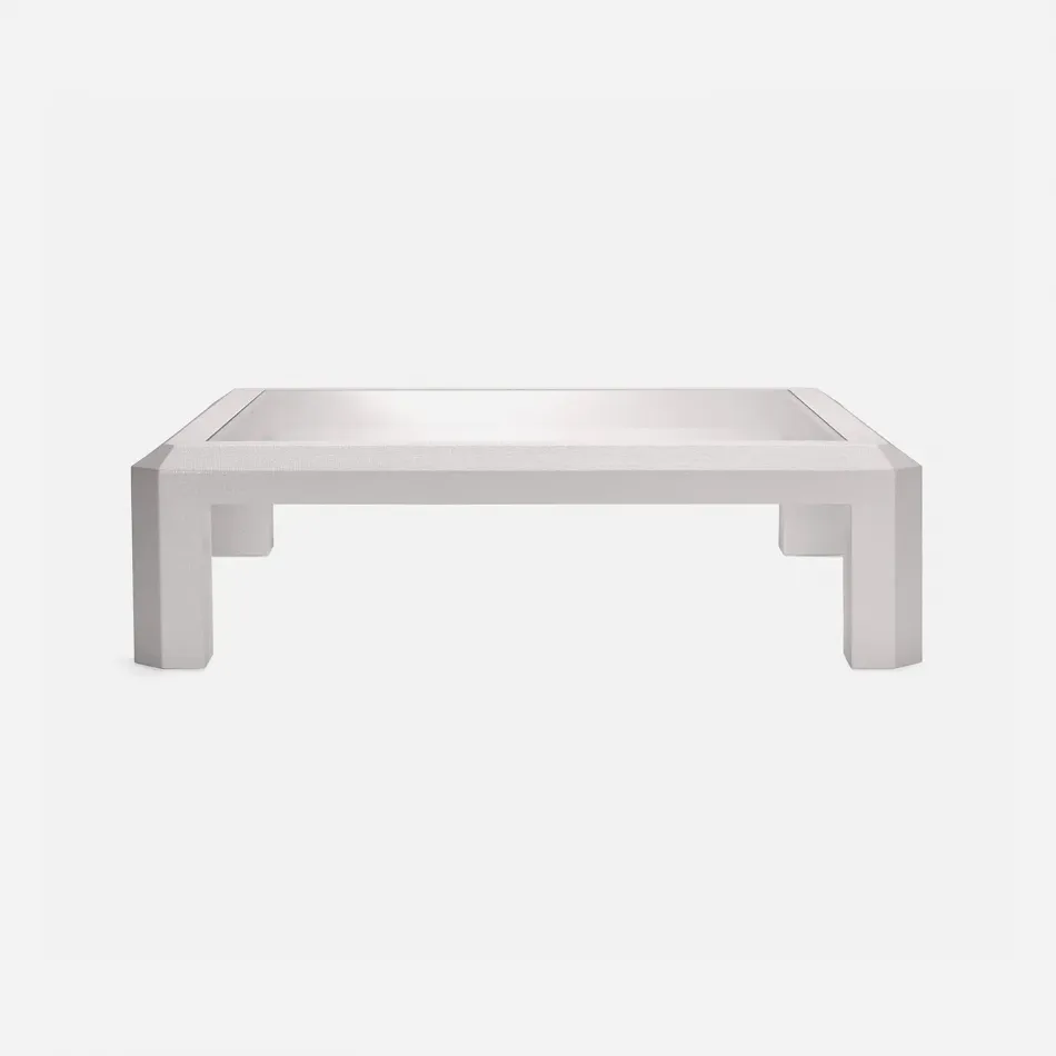 Haru French Gray Textured Resin Coffee Table