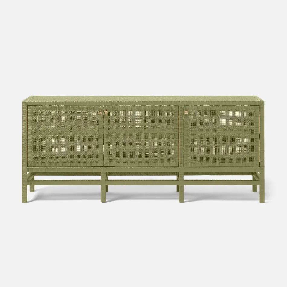 Isla Buffet Sage 80"L x 18"W x 34"H Peeled Rattan