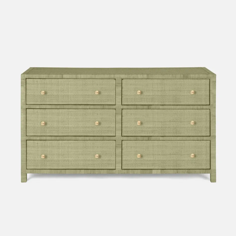 Isla Dresser Sage 60"L x 20"W x 34"H Peeled Rattan