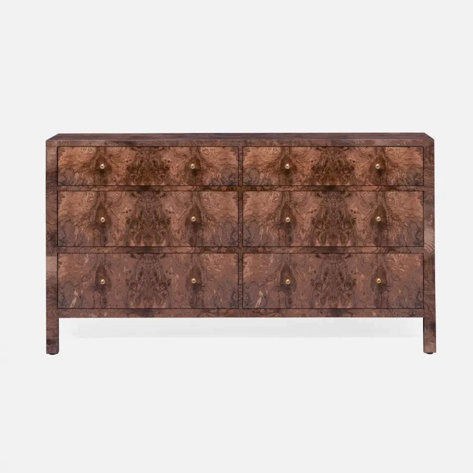 Lindsey Dresser Walnut Veneer 60"L x 20"W x 34"H