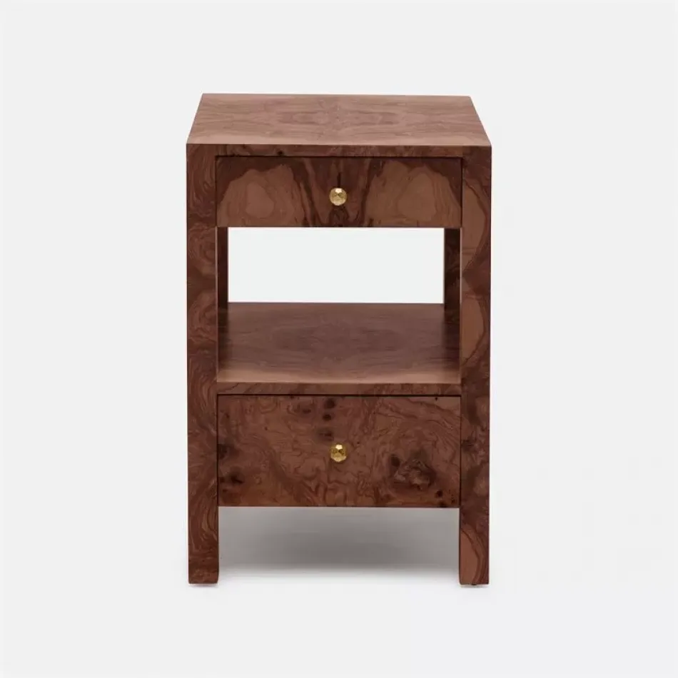 Lindsey Nightstand Walnut Veneer 18"L x 18"W x 28"H