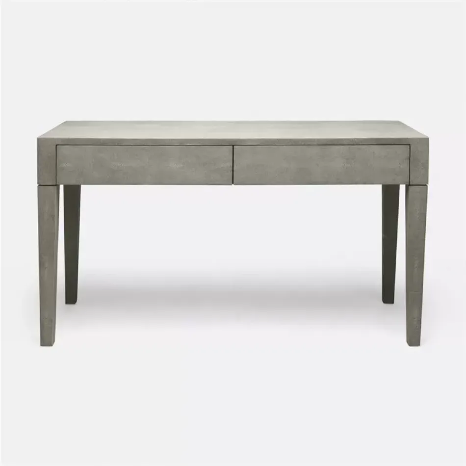 Sorin Desk Castor Gray Vintage Faux Shagreen