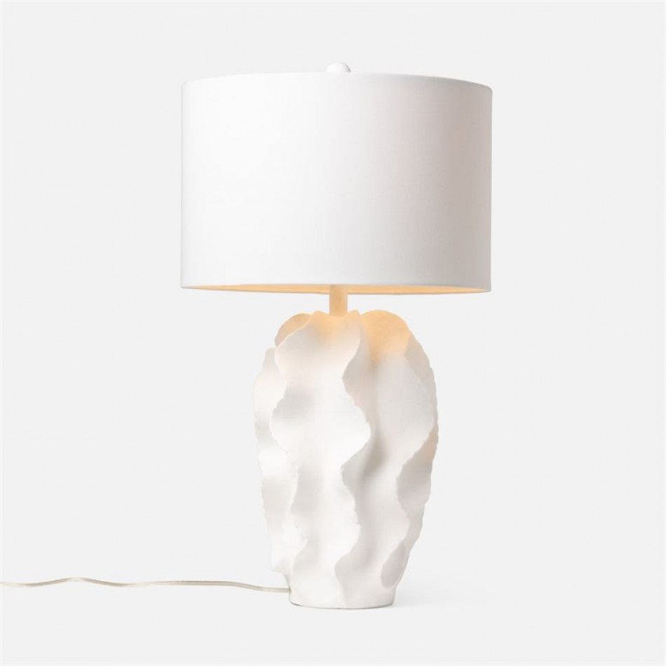 Bethany Table Lamp 17"D x 30"H Matte White Resin