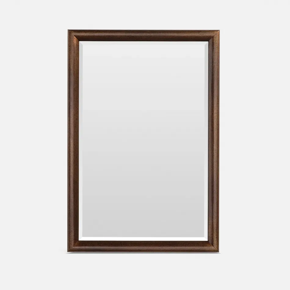 Franklin Antiqued Bronze Brass Rectangular Mirror 26"W x 38"H