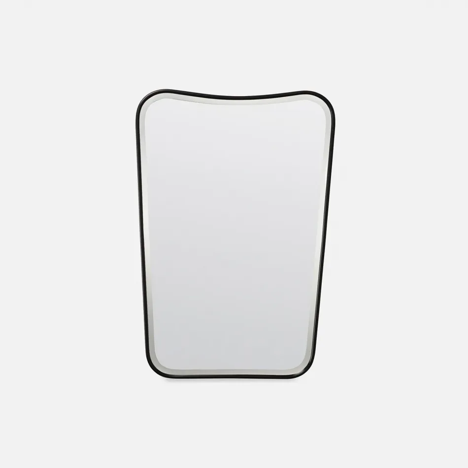 Gage Dark Chestnut Metal Rectangular Mirror 26"W X 38"H