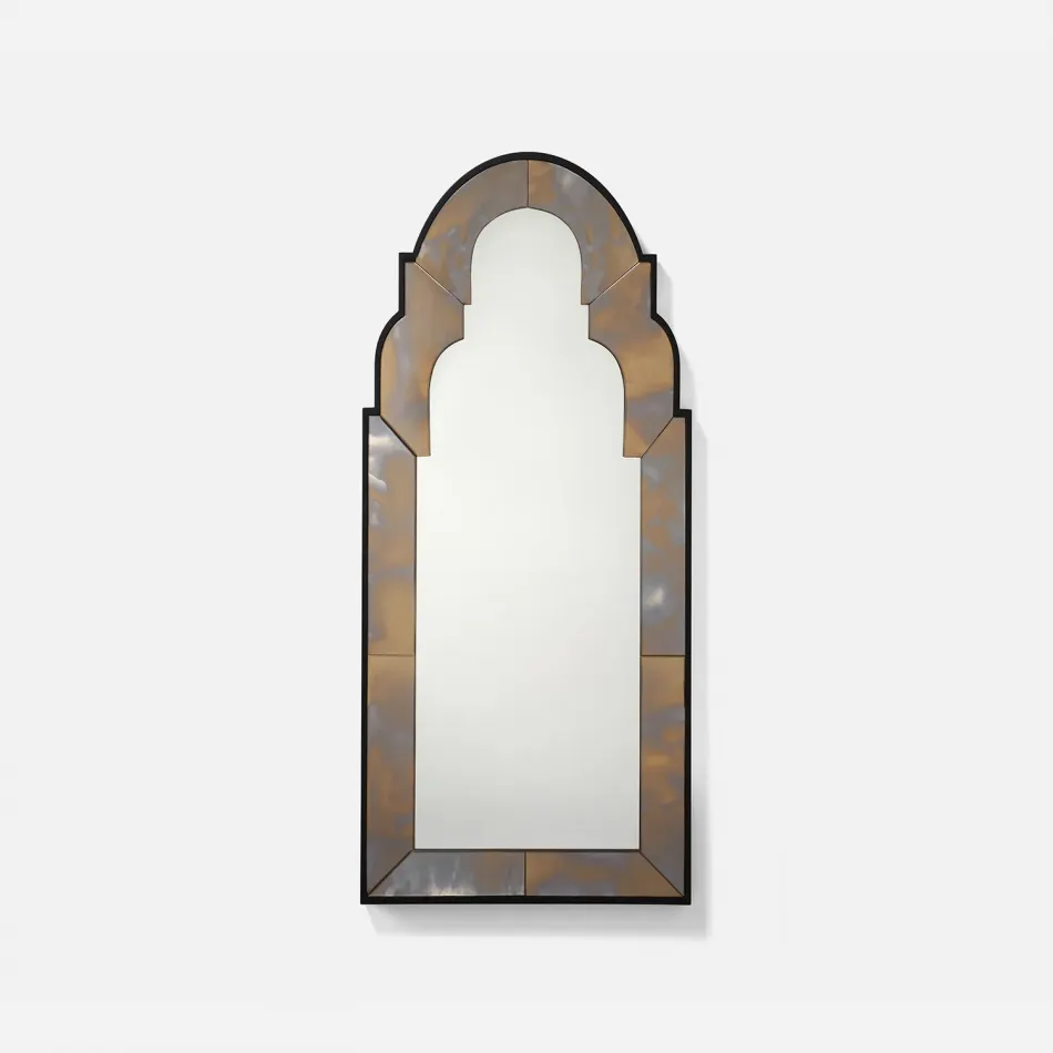 Inara Smoked Gold Antiqued Arch Mirror 22"W X 50"H