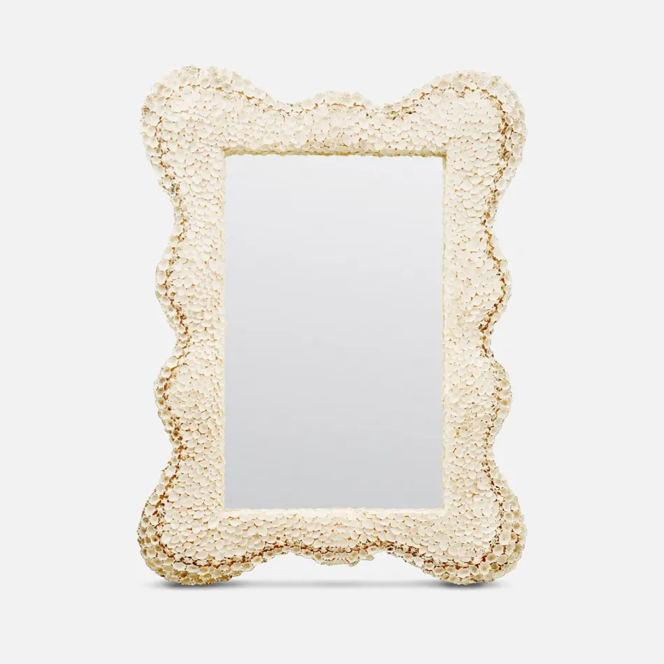 Isabella Beige Shell Rectangular Mirror 30"W x 40"H