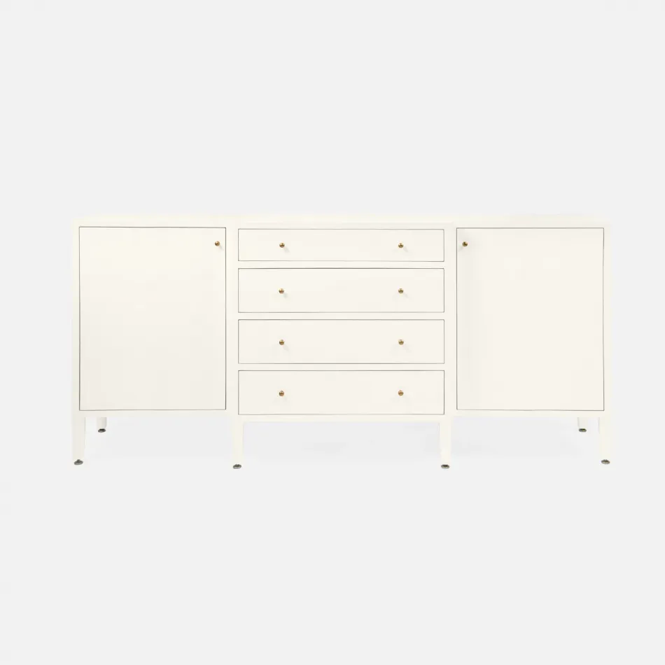 Conrad Deep Drawer Buffet Pristine Faux Raffia