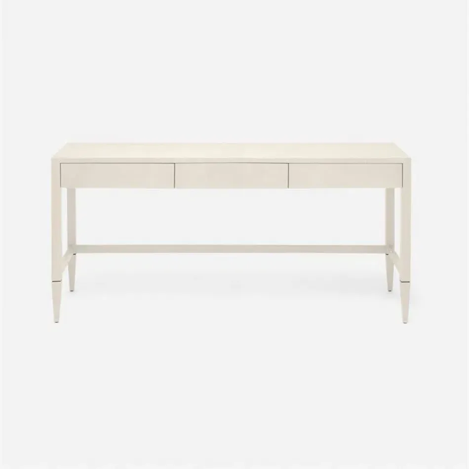 Conrad Desk Off-White Faux Raffia 64''L x 30''W x 31''H