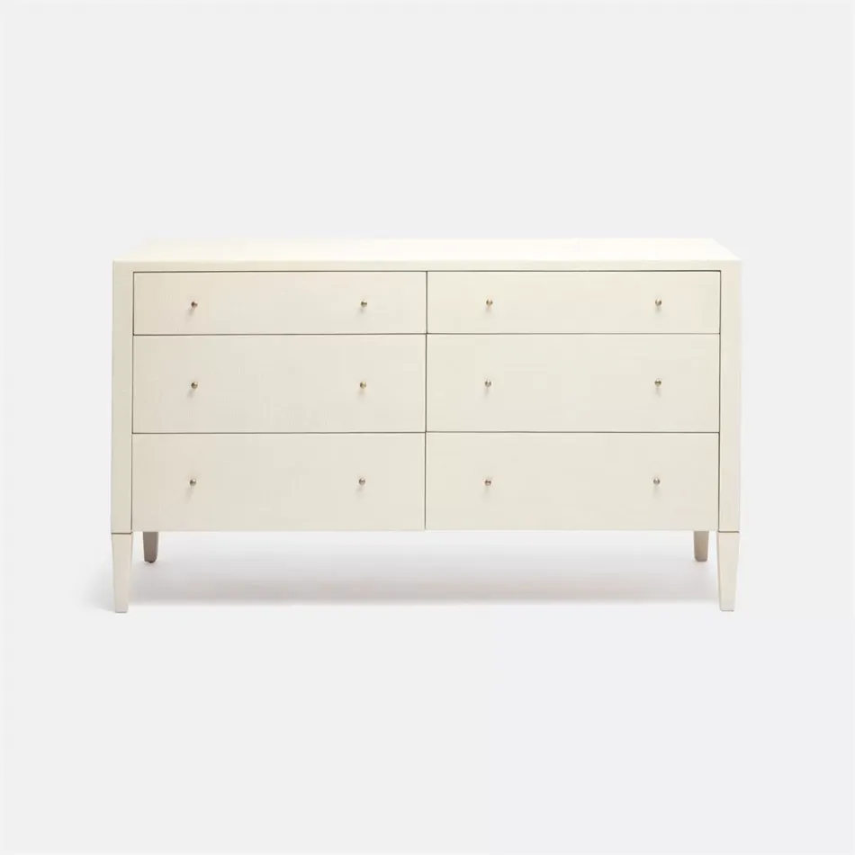 Conrad Dresser Off-White Faux Raffia 60"L x 20"W x 34"H