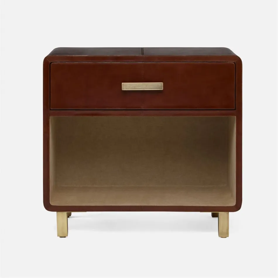 Dante Nightstand Tobacco Full-Grain Leather