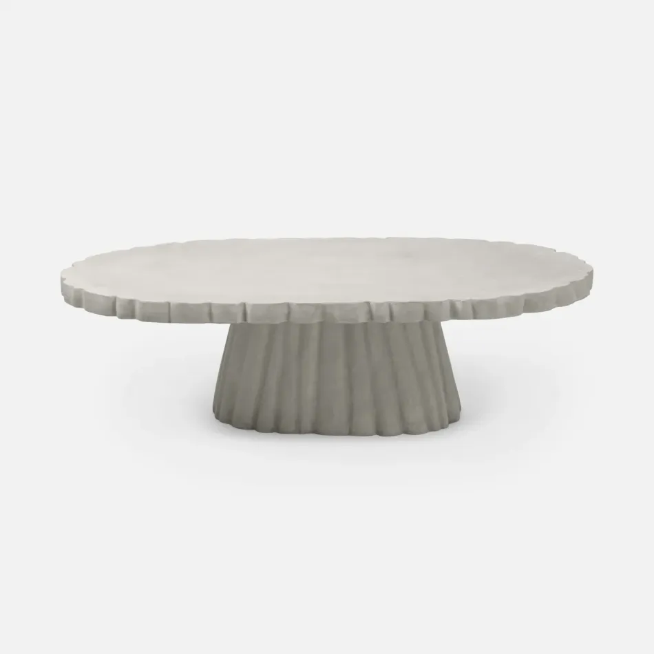 Grady Light Gray Reconstituted Stone Coffee Table