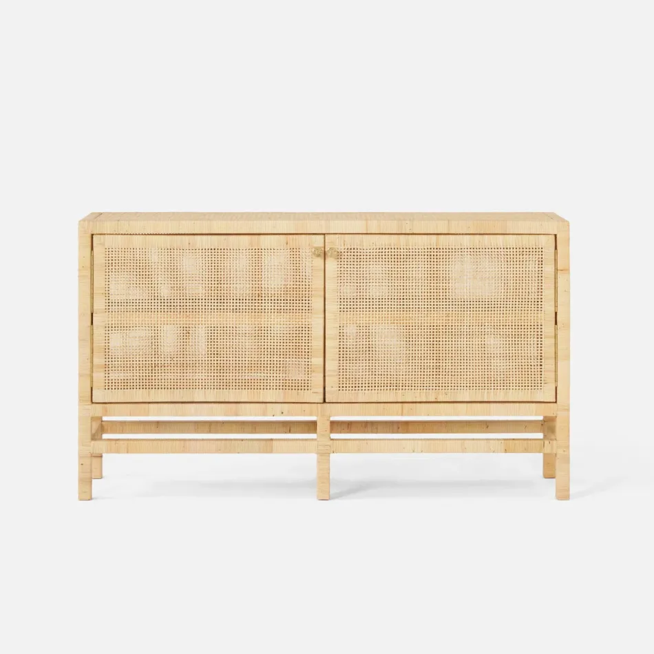 Isla Buffet Natural 60"L x 14"W x 34"H Peeled Rattan