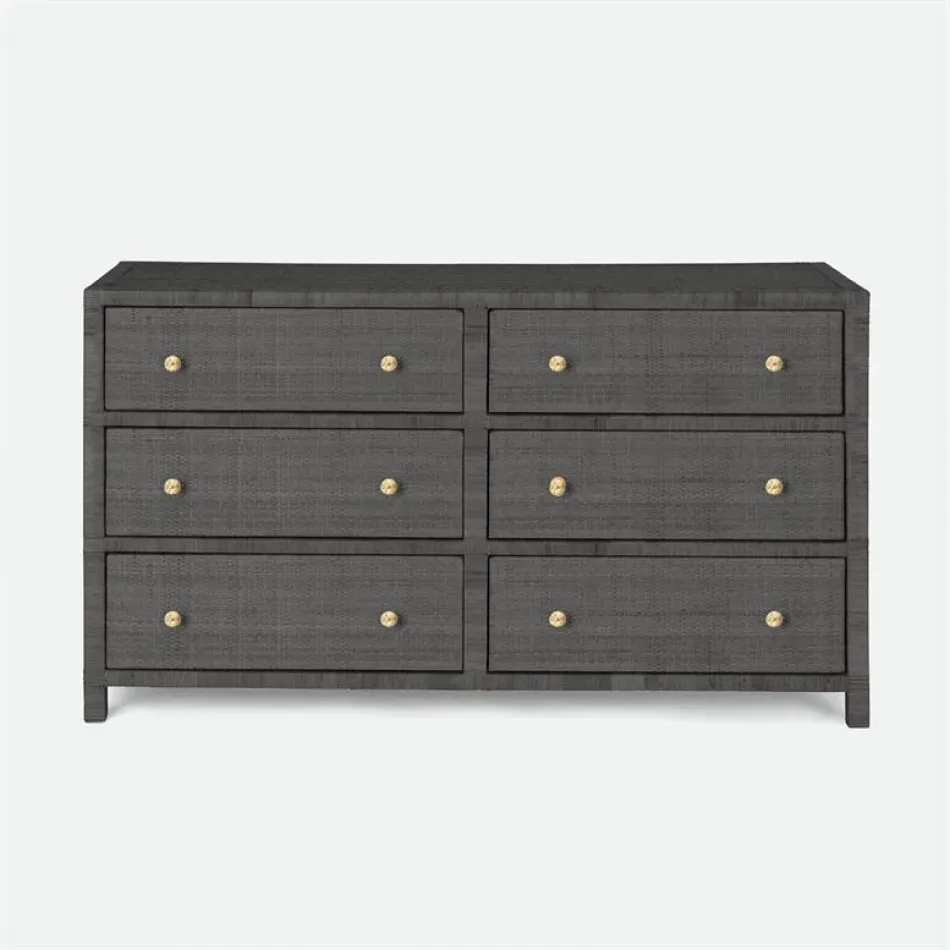 Isla Dresser 60"L x 20"W x 34"H Smoke Peeled Rattan