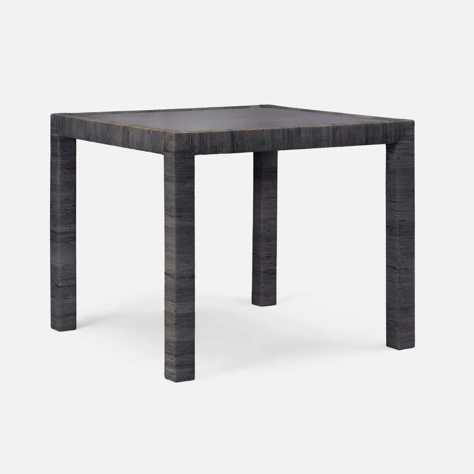 Isla Smoke Peeled Rattan Game Table 36"L x 36"W x 30"H