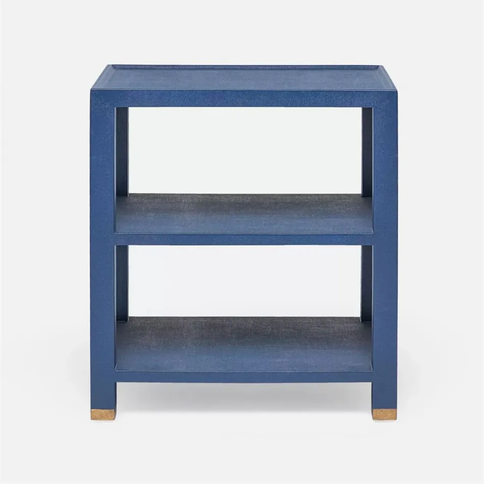 Jarin Side Table True Navy Faux Belgian Linen