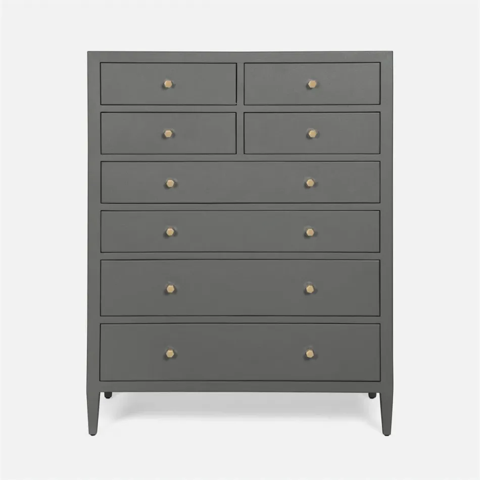 Jarin Dresser Graphite Faux Belgian Linen 42"L x 20"W x 54"H