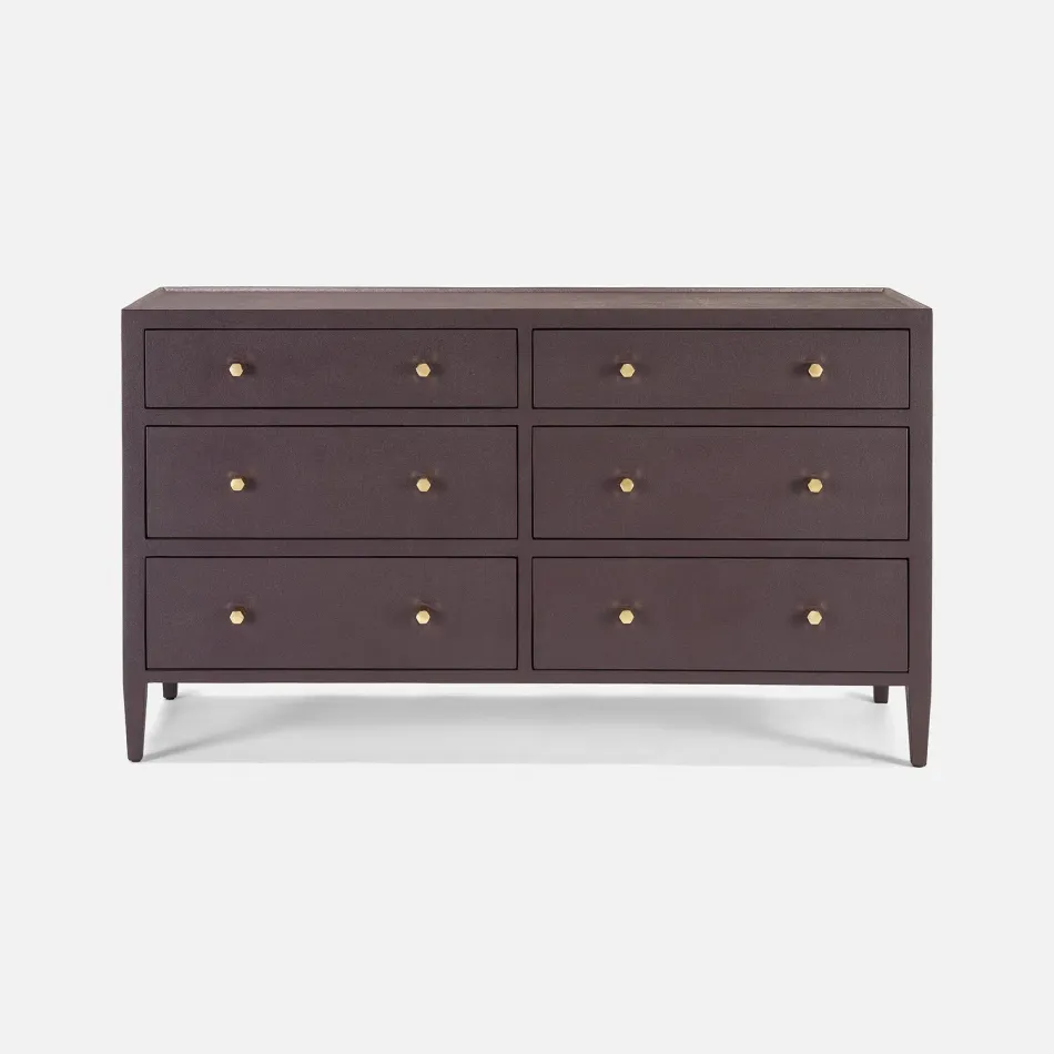 Jarin Dresser Aubergine Faux Belgian Linen 60"L x 20"W x 34"H