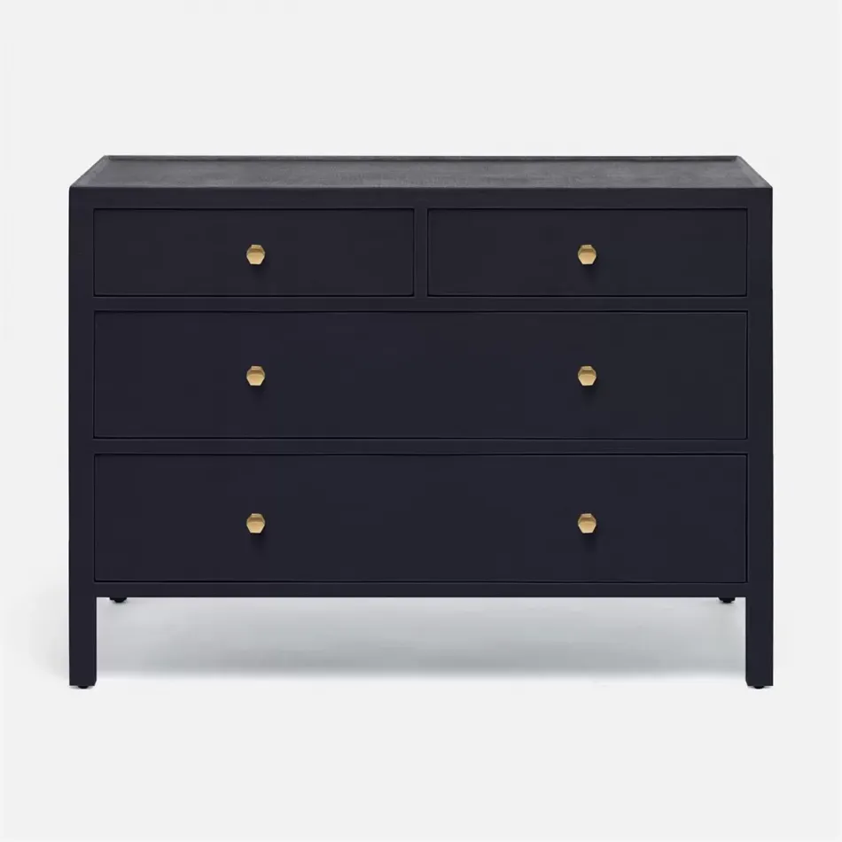 Jarin Dresser Dark Navy Faux Belgian Linen