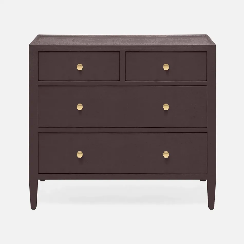 Jarin Dresser Aubergine Faux Belgian Linen 36"L x 18"W x 32"H