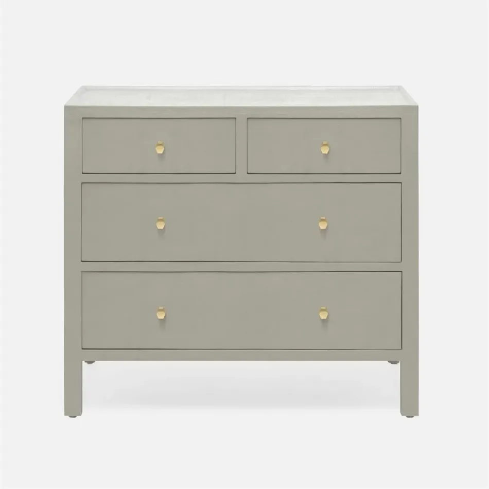 Jarin Dresser Light Gray Faux Belgian Linen 36"L x 18"W x 32"H