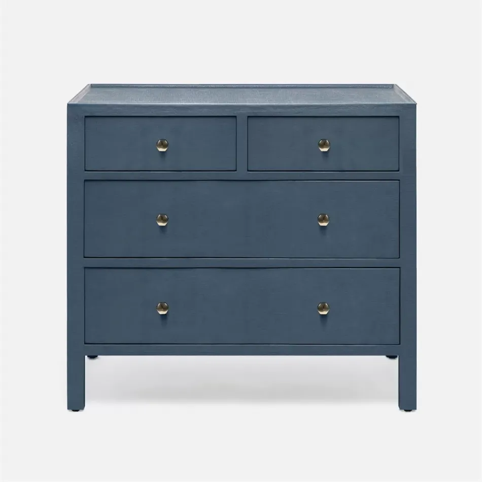 Jarin Dresser True Navy Faux Belgian Linen 36"L x 18"W x 32"H