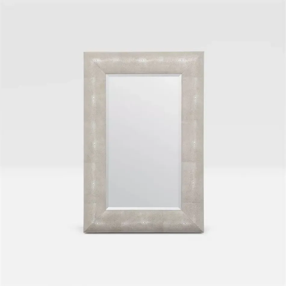 Sabine Sand Realistic Faux Shagreen Rectangular Mirror