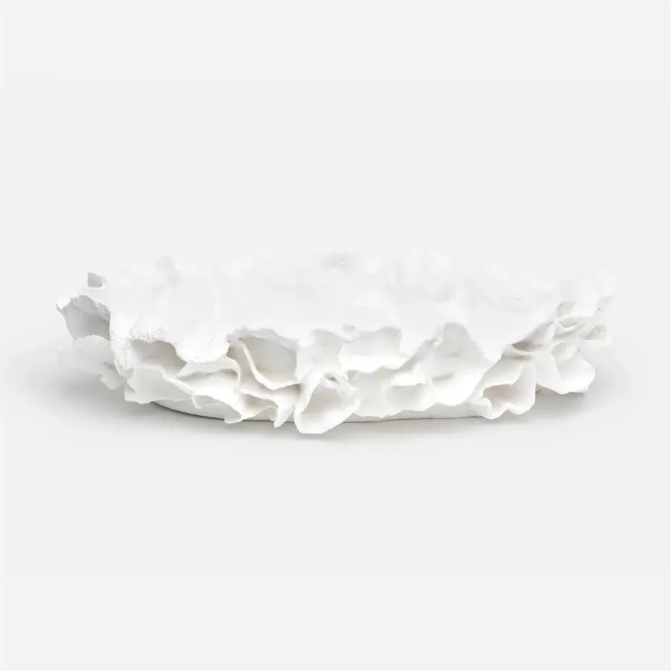 Coco Tray White Faux Coral Large White