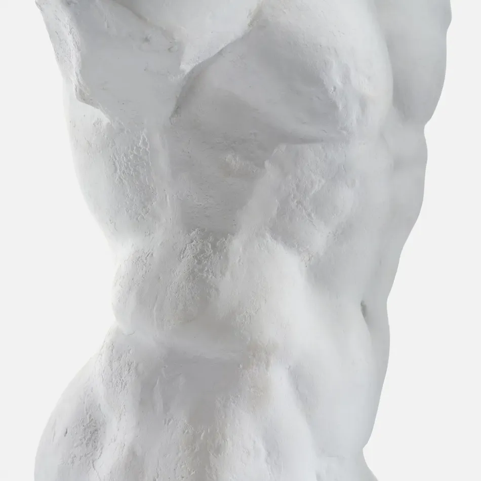 Kempsey White Plaster/Light Gray Reconstituted Stone Sculpture Pedestal