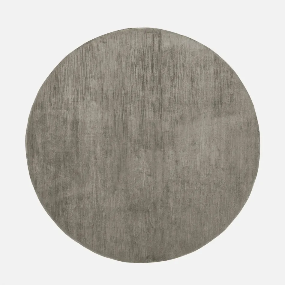 Halston Smoke Handwoven Tencel Rug Indoor 8'D