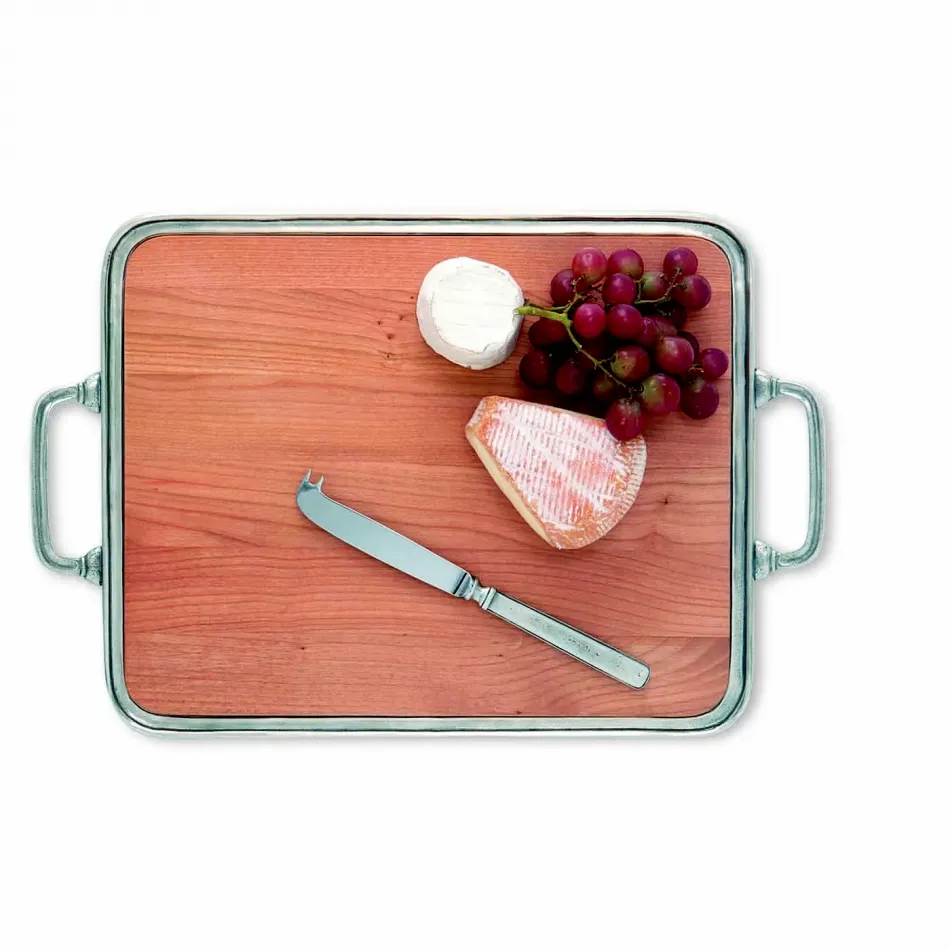 Cheese Tray with Handles, Cherry Wood, Large