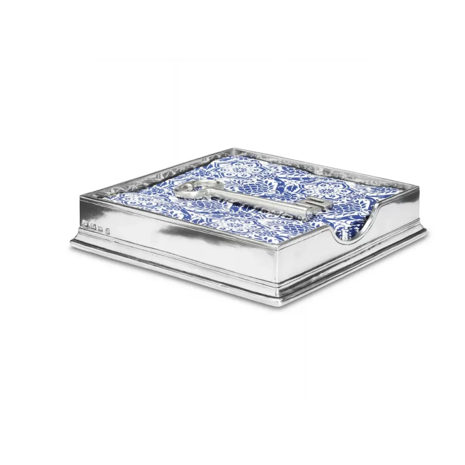 Luncheon Napkin Box with Key Weight