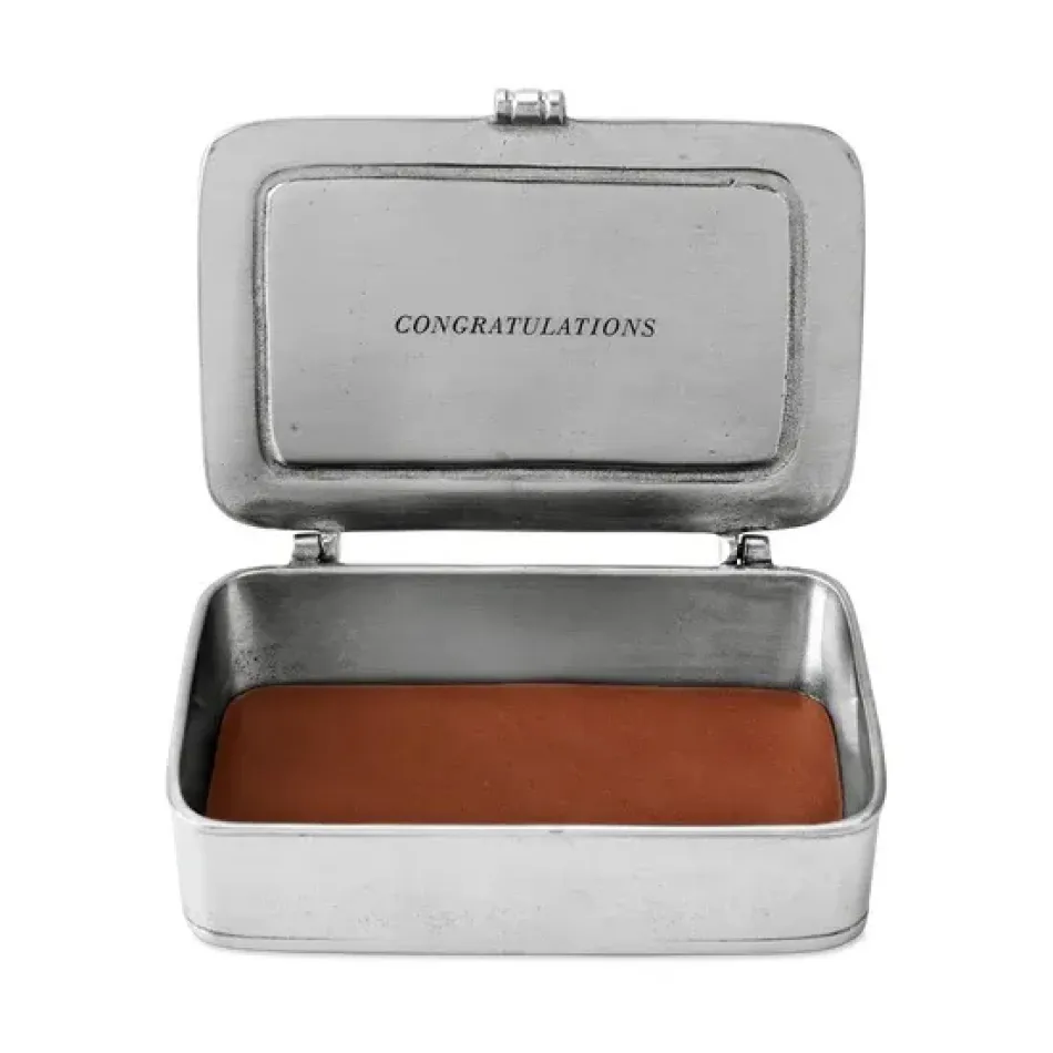Congratulazioni Brown Leather Insert Box