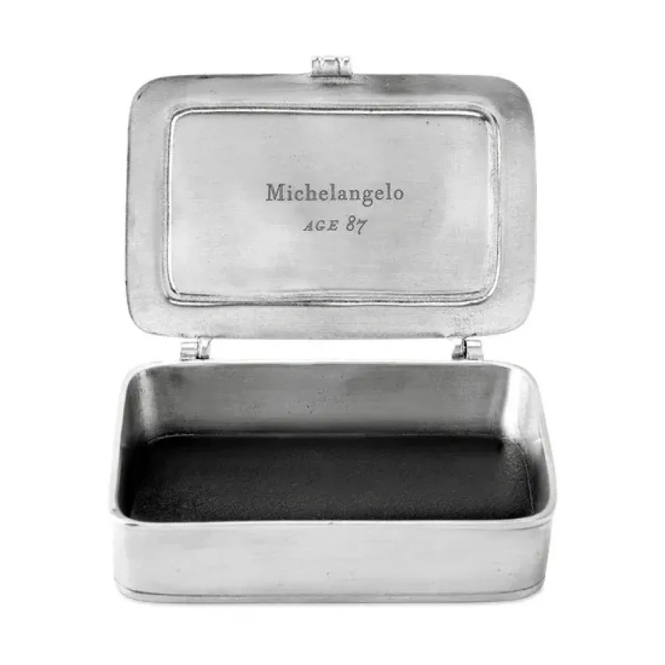 Michelangelo Black Leather Insert Lidded Box