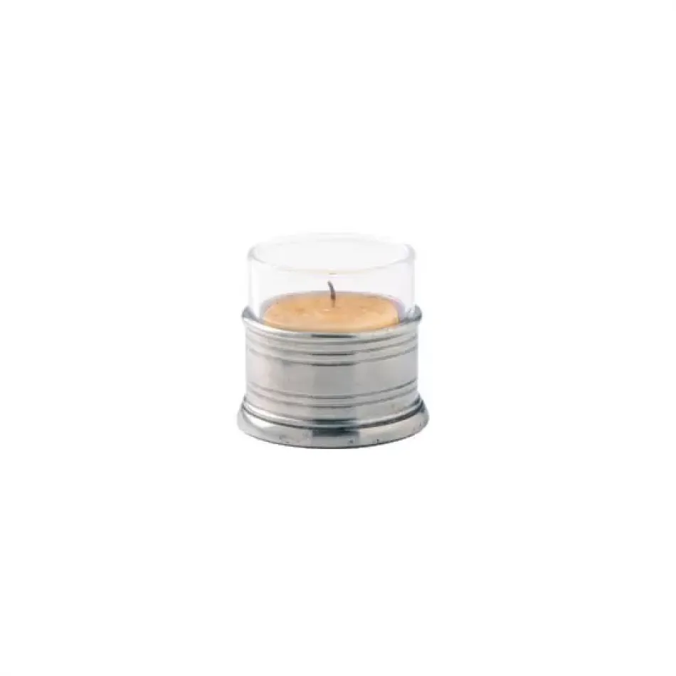 Tea Light Candle Holder with Glass