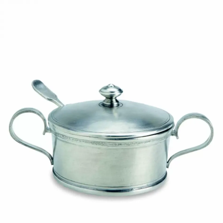 Sugar Bowl with Handles & Spoon (Special Order)