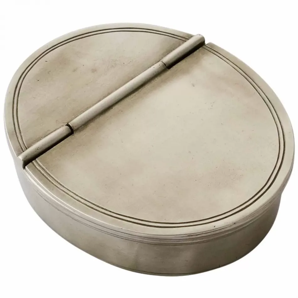 Oval Lidded Cigar Ash Tray