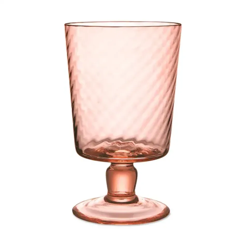 Lando Rose Quartz Goblet - Twist