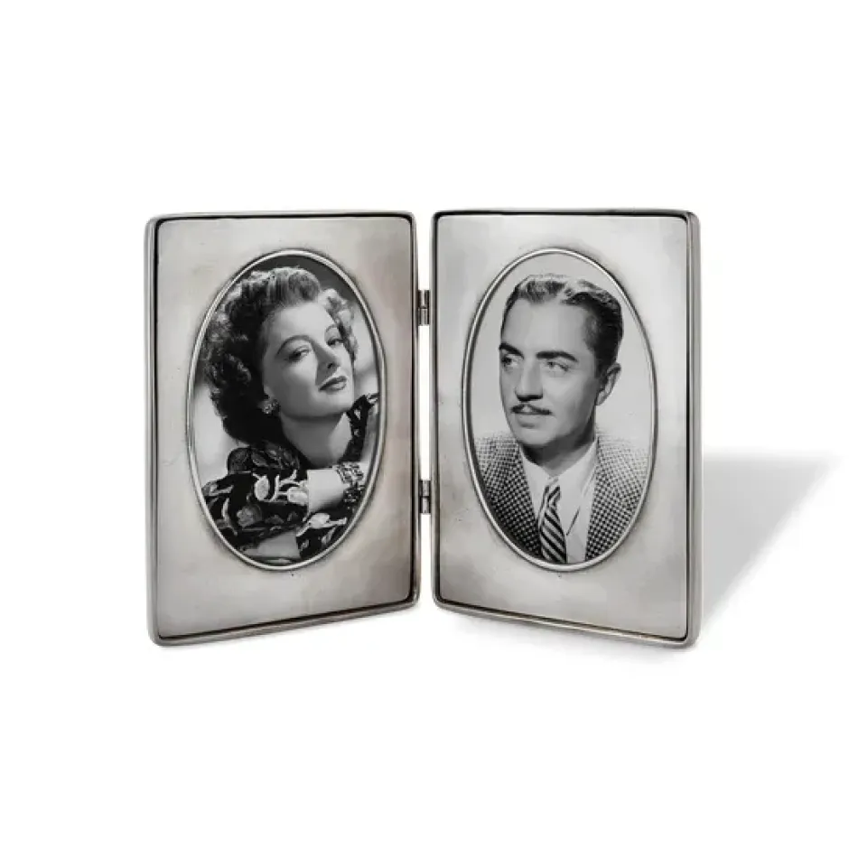 Piemonte Peltro Oval Double Frame