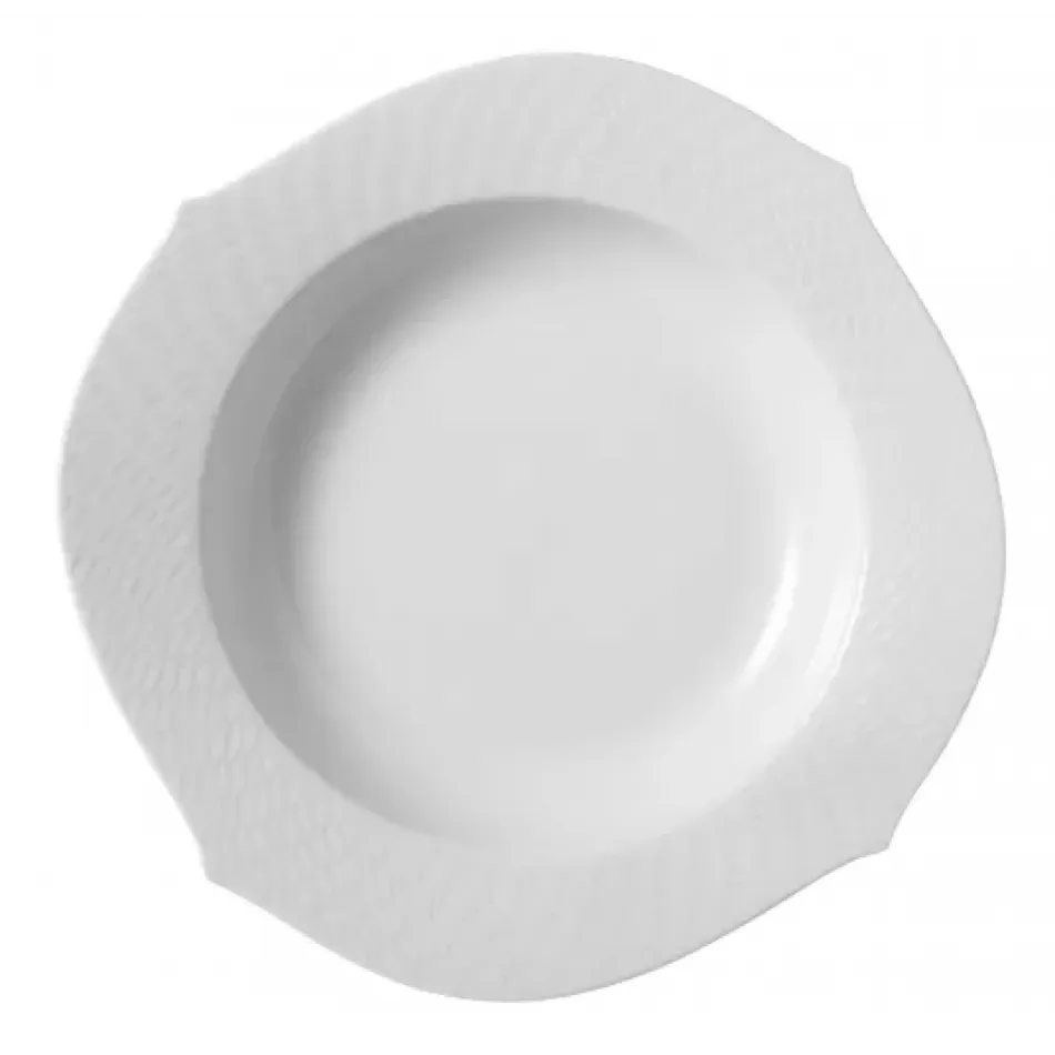 Waves Relief White Soup Plate Rd 23