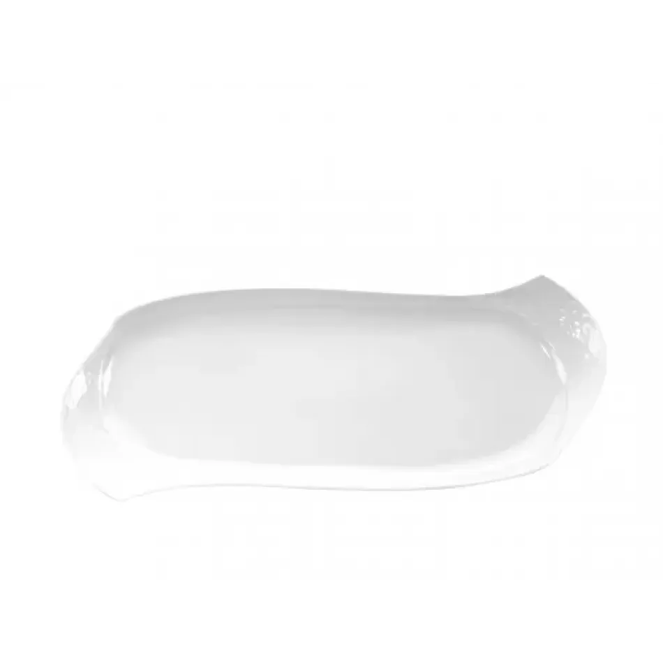 Waves Relief White Platter White