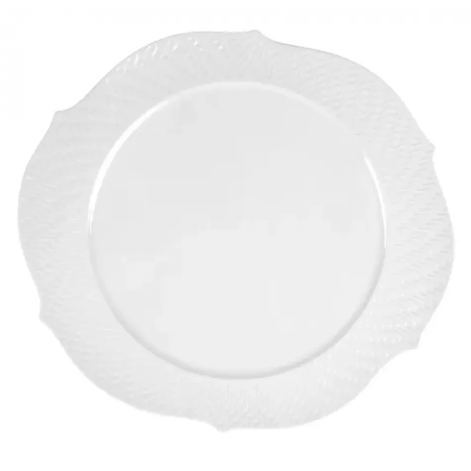 Waves Relief White Cake Platter