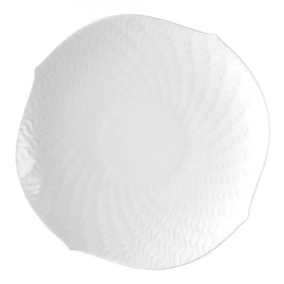 Waves Relief White Breakfast Saucer Rd 19 cm