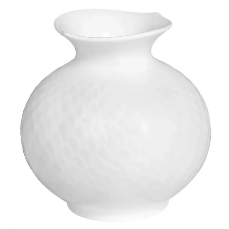 Waves Relief White Vase H 9 cm