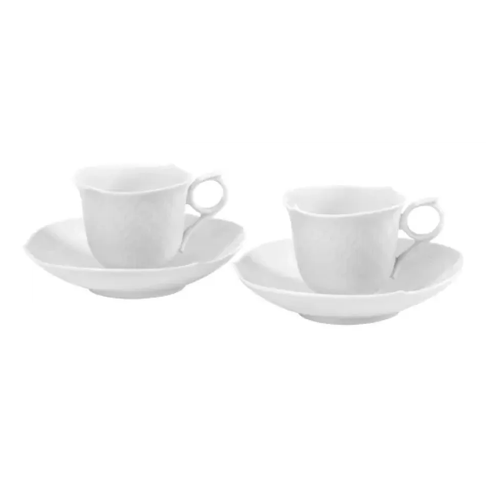 Waves Relief White Espresso Set