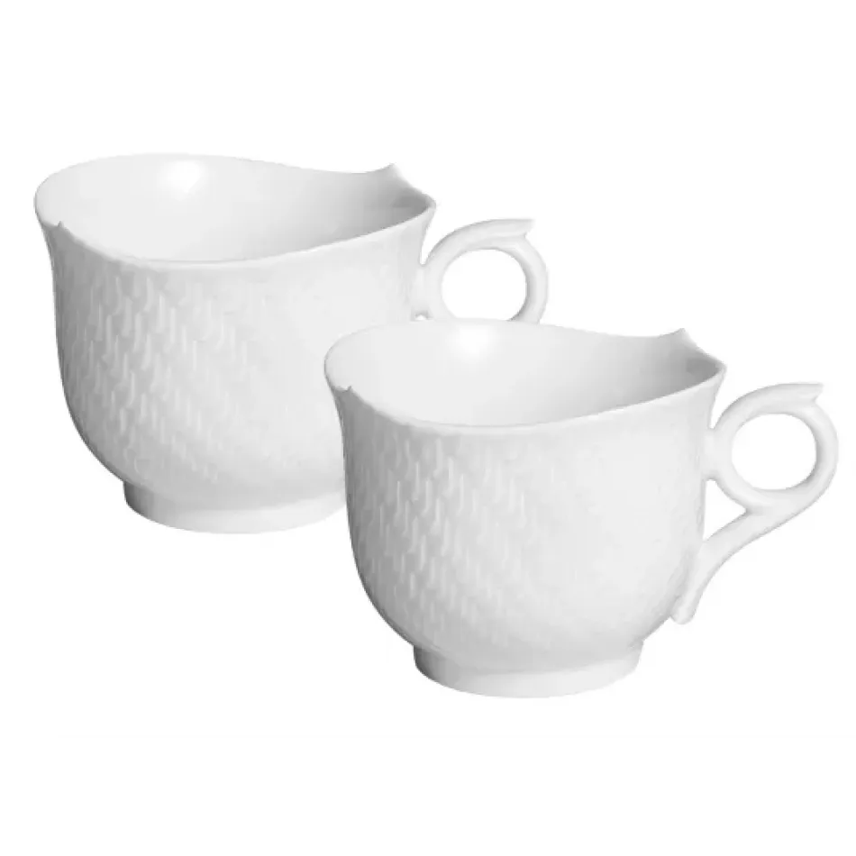 Waves Relief White Mug Set