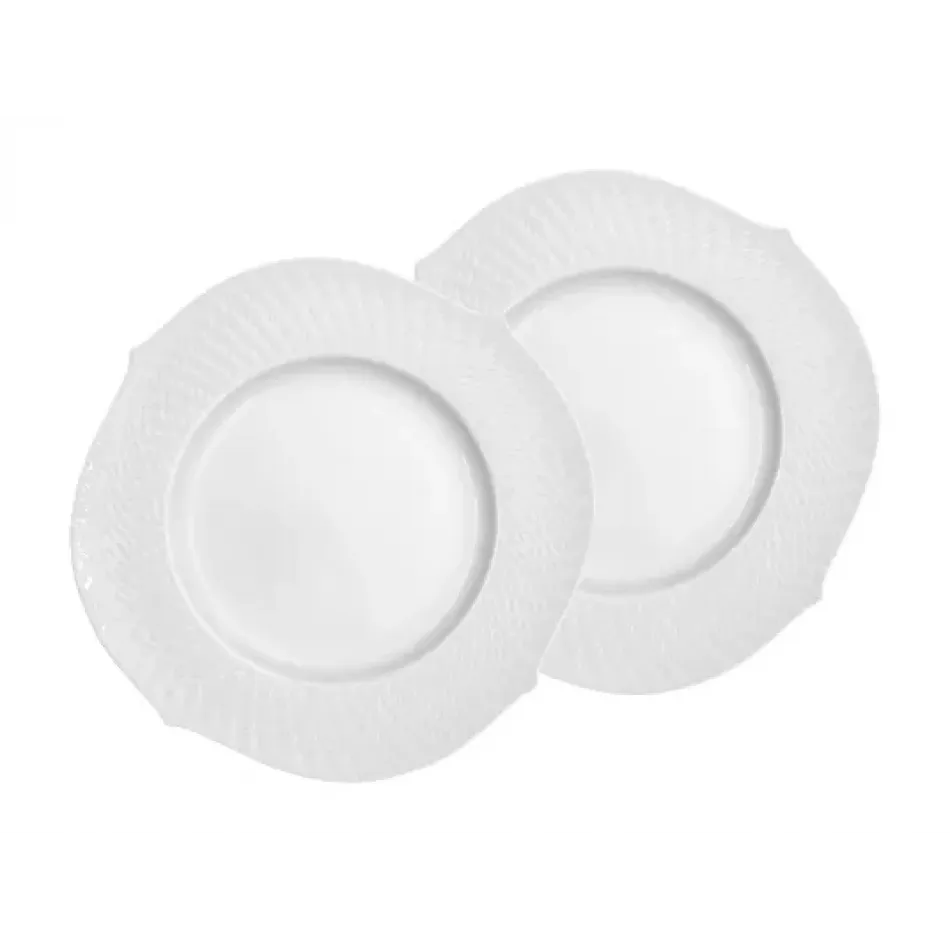 Waves Relief White Plate Set